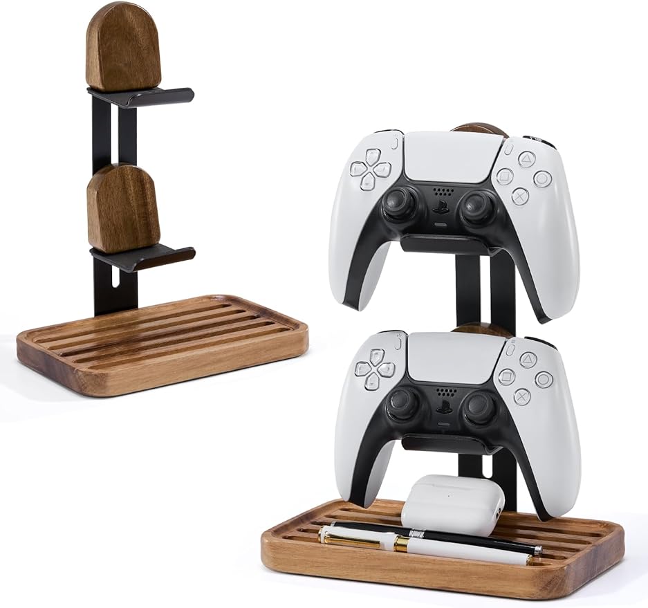 Headset Stand 4 Tiers for Desk, Rotatable Gaming Controller Stand for PS5/PS4/Xbox/Switch2/PS Portal/Phone